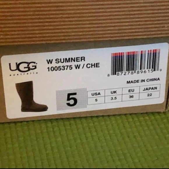 NEW UGG Women's Sumner Chestnut Tall Zip Suede Boot NIB | Size 5 - Picture 2 of 3